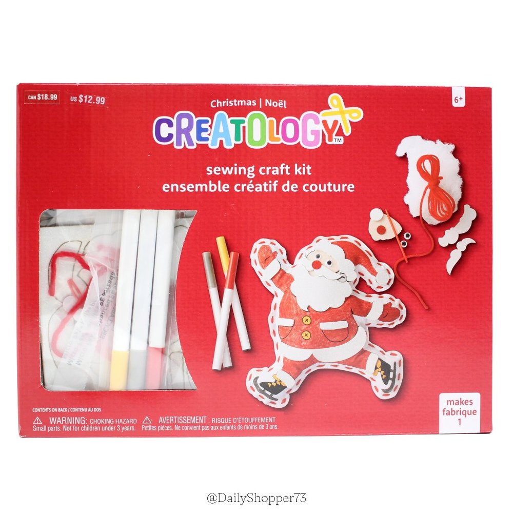 Creatology Felt Santa Claus Ornament DIY Sewing Kit - 24 Pieces